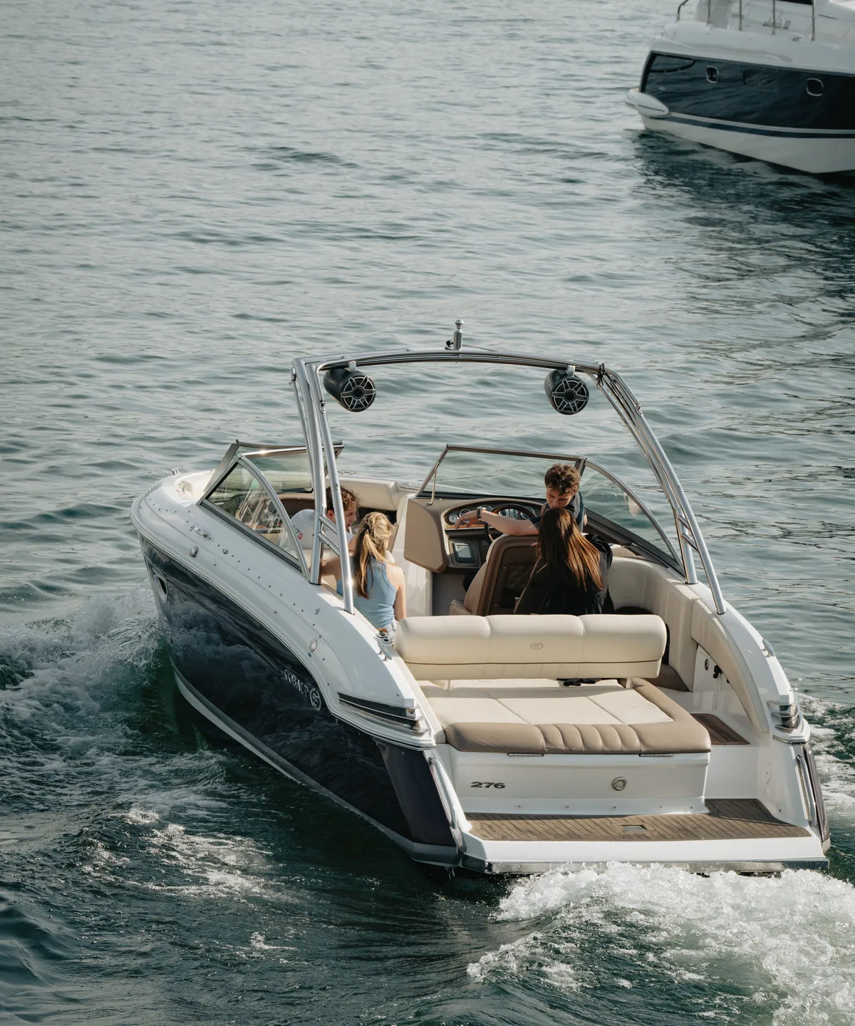 Boat — Boat on the water, three-quarter view